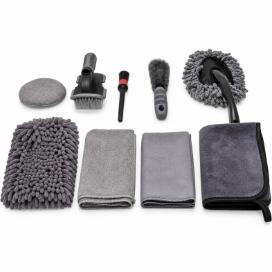 Kit de Limpieza & Lavado de vehículos 9 Piezas | Interior y Exterior