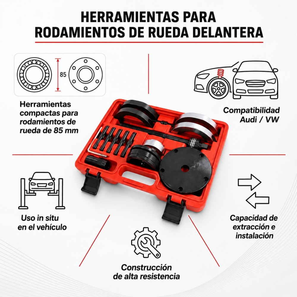 Kit Extractor de Rodamientos GEN2 85 mm para VW T5 & Touareg