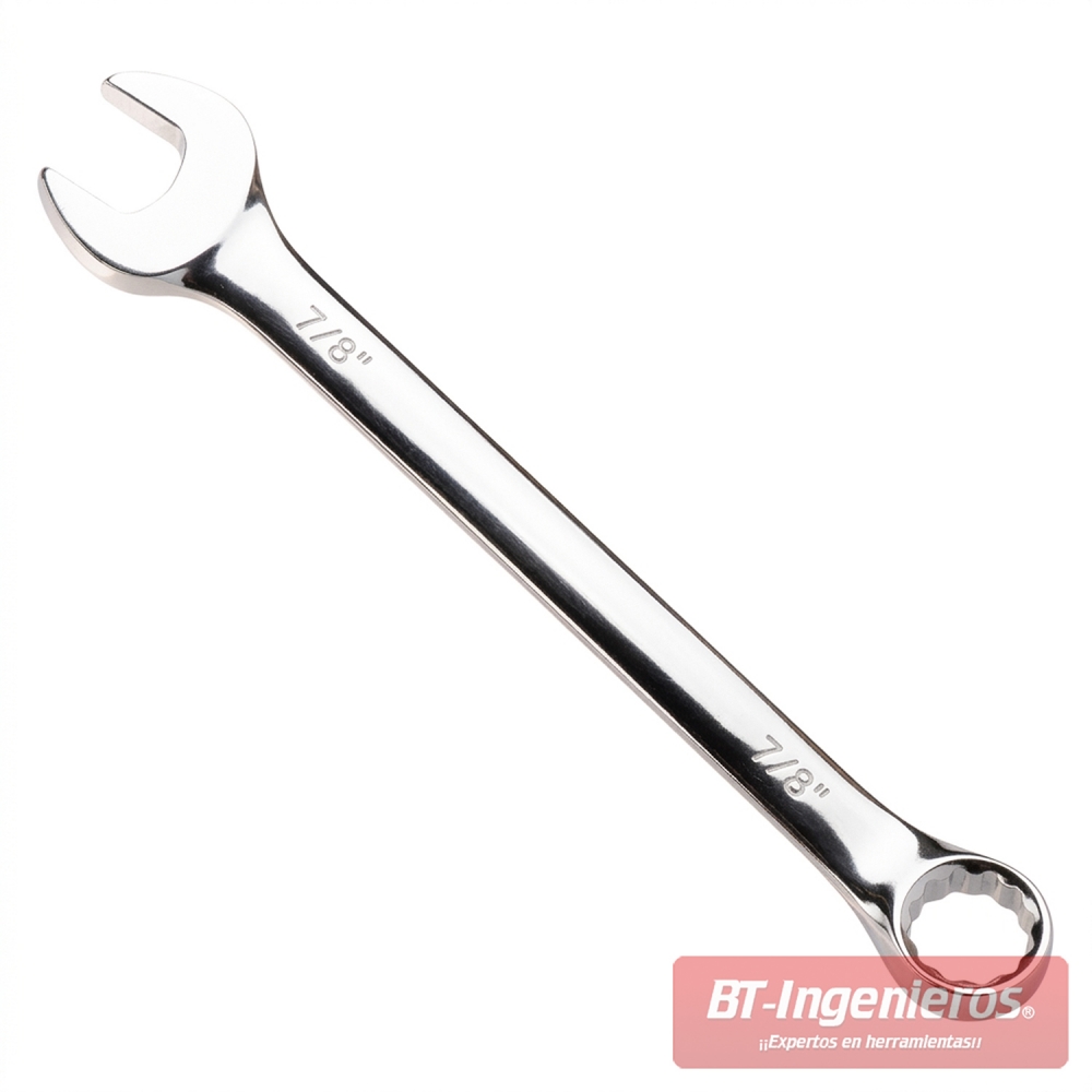 Llave combinada de 7/8" en pulgadas con boca abierta y estrella cerrada