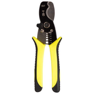 Alicate cortacables y pelacables AWG 8-16 de 18 cm