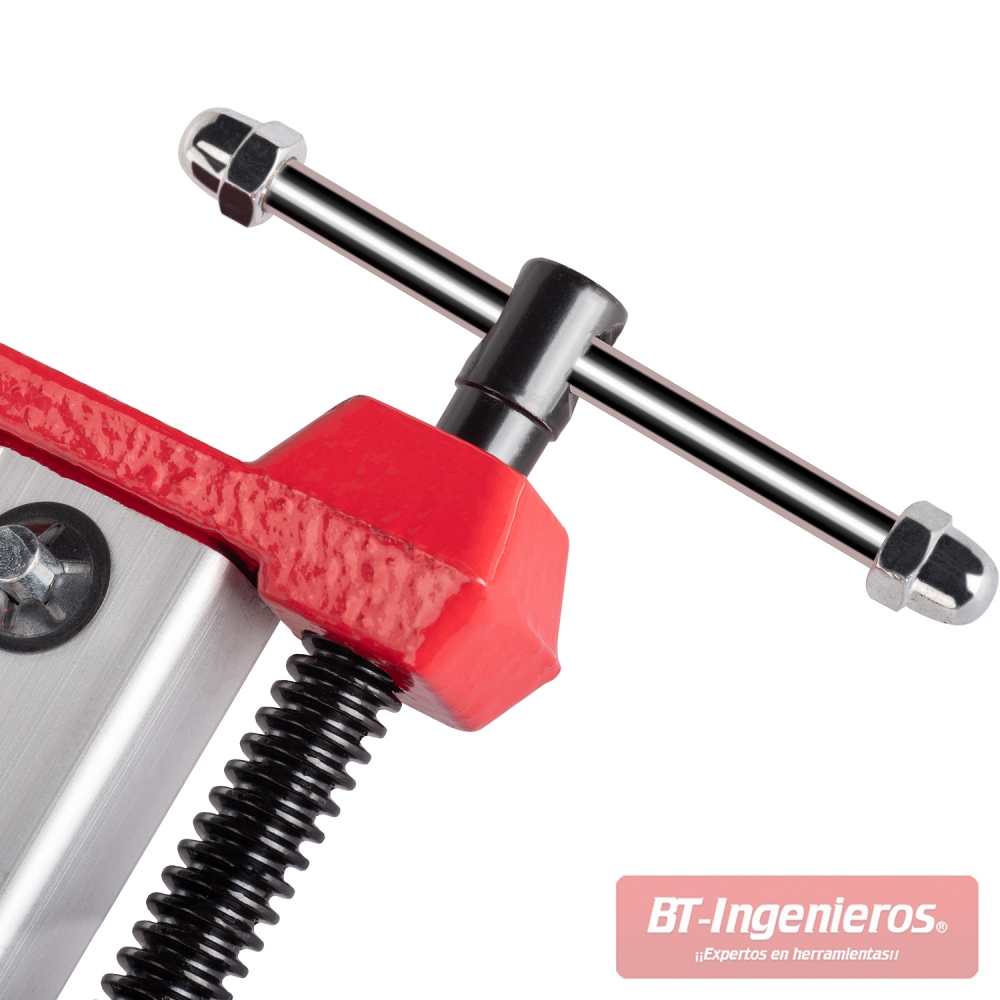 Husillo y maneral transversal de sargento de barra de aluminio