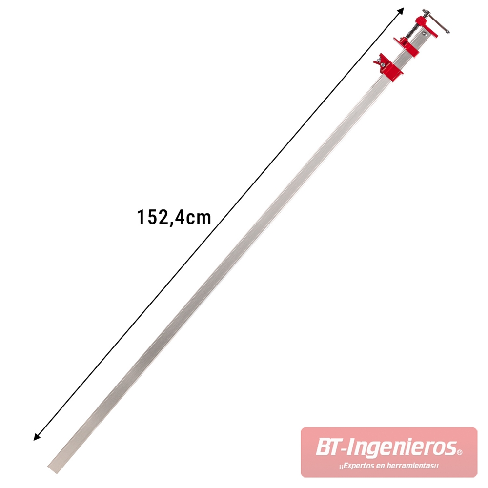 Sargento de barra de aluminio con longitud indicada de 152,4 cm