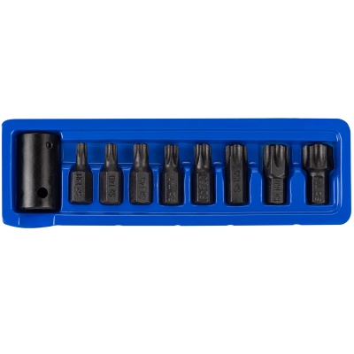 Juego puntas TORX seguridad impacto T30-T70 9 piezas