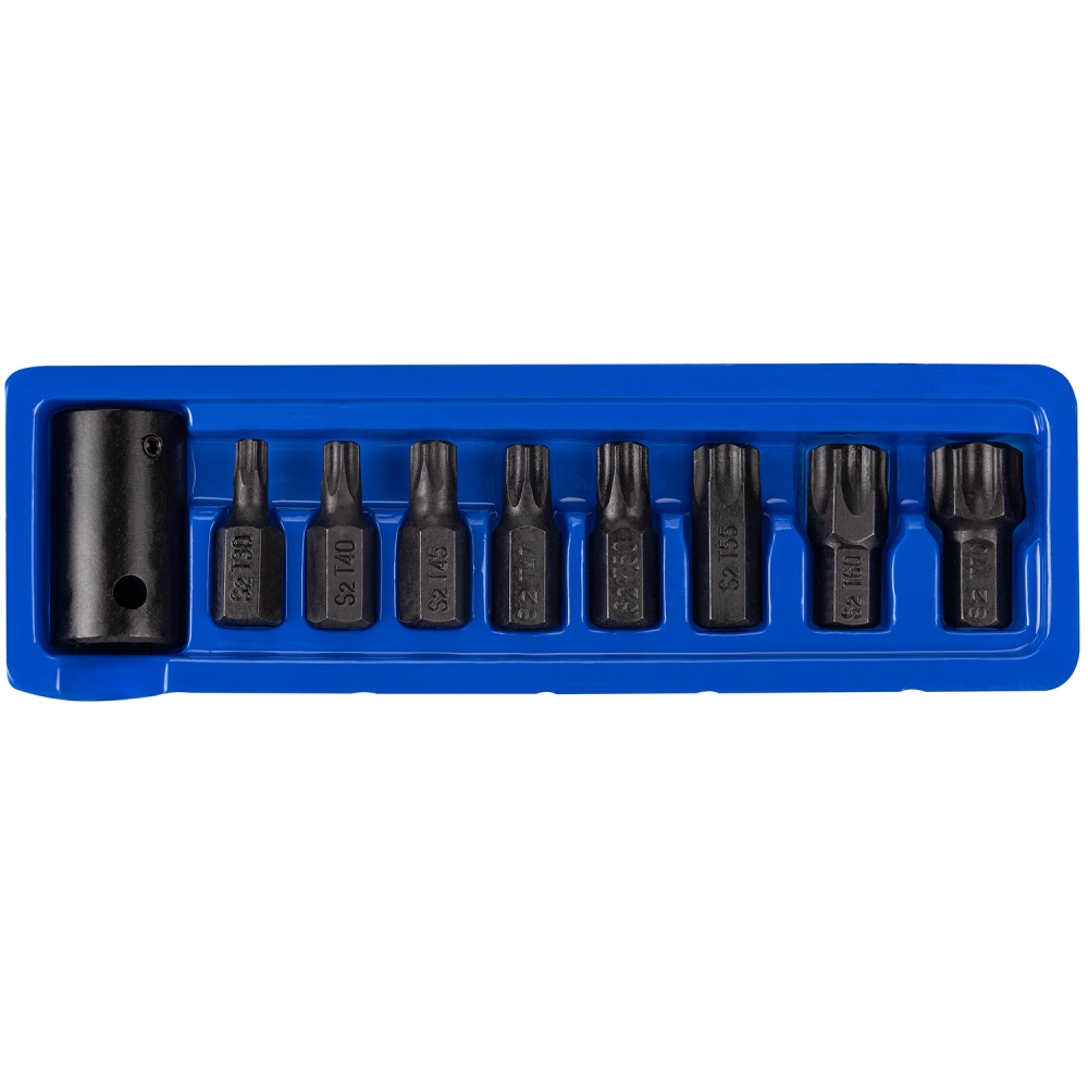 Juego puntas TORX seguridad impacto T30-T70 9 piezas