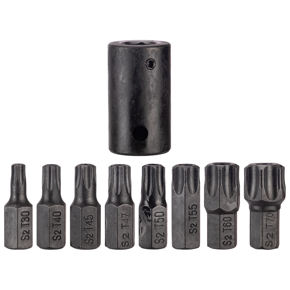 Puntas TORX de seguridad T30-T70 con portapuntas 1/2