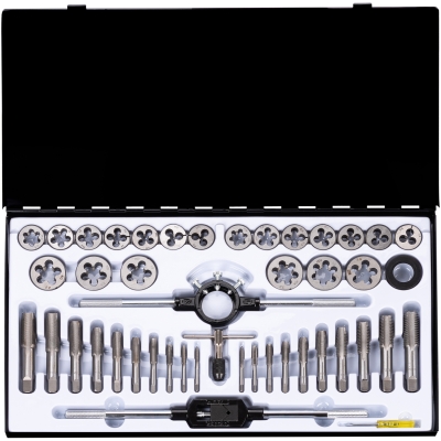 Juego de machos y terrajas M6-M24 45 piezas