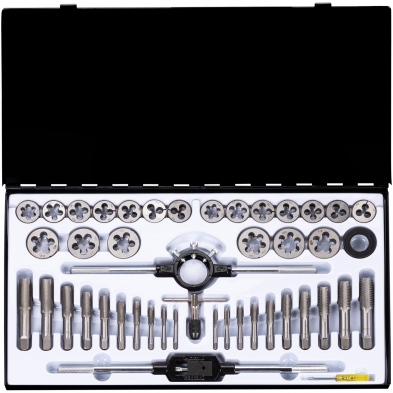 Juego de machos y terrajas M6-M24 45 piezas