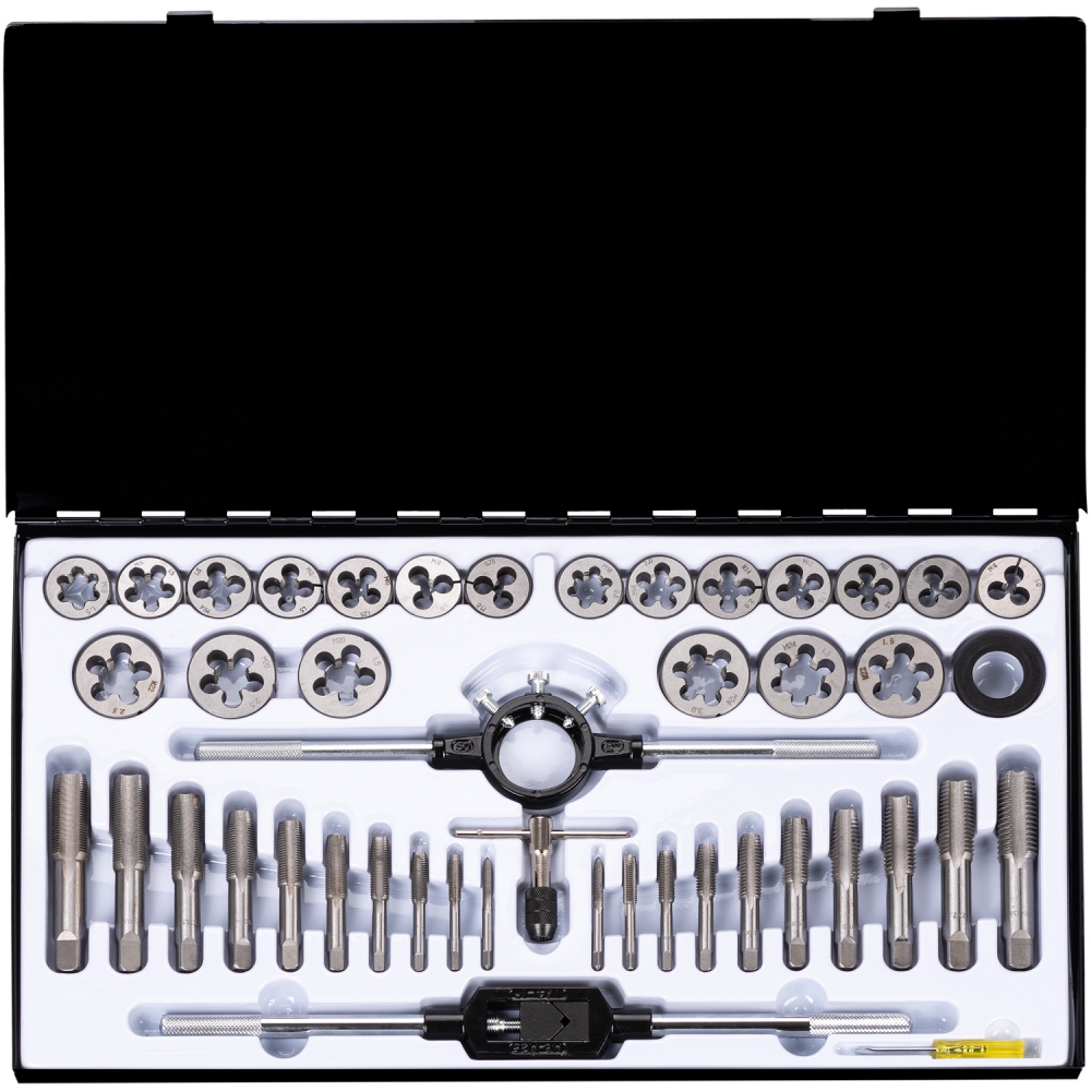 Juego de machos y terrajas M6-M24 45 piezas