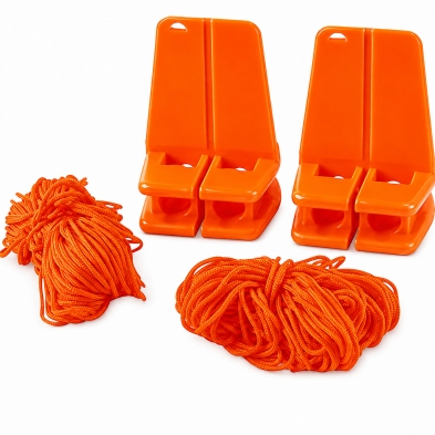Cordel de alta visibilidad para ladrillos y bloques con soportes en L