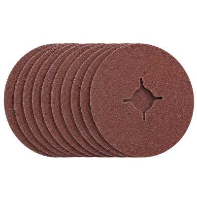 Pack 10 discos de fibra 11,5 cm grano 60 para amoladora