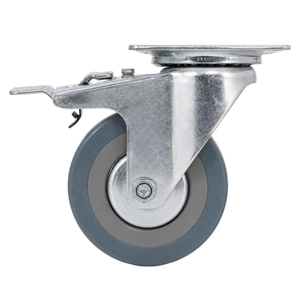 Rueda giratoria con freno 7,5 cm de goma 50 kg
