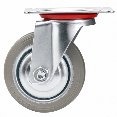 Rueda de goma no marcante 7,5 cm giratoria sin freno