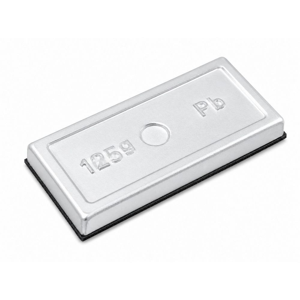 Contrapeso adhesivo de plomo de 125 g para equilibrado de ruedas de camión y llantas de aleación.