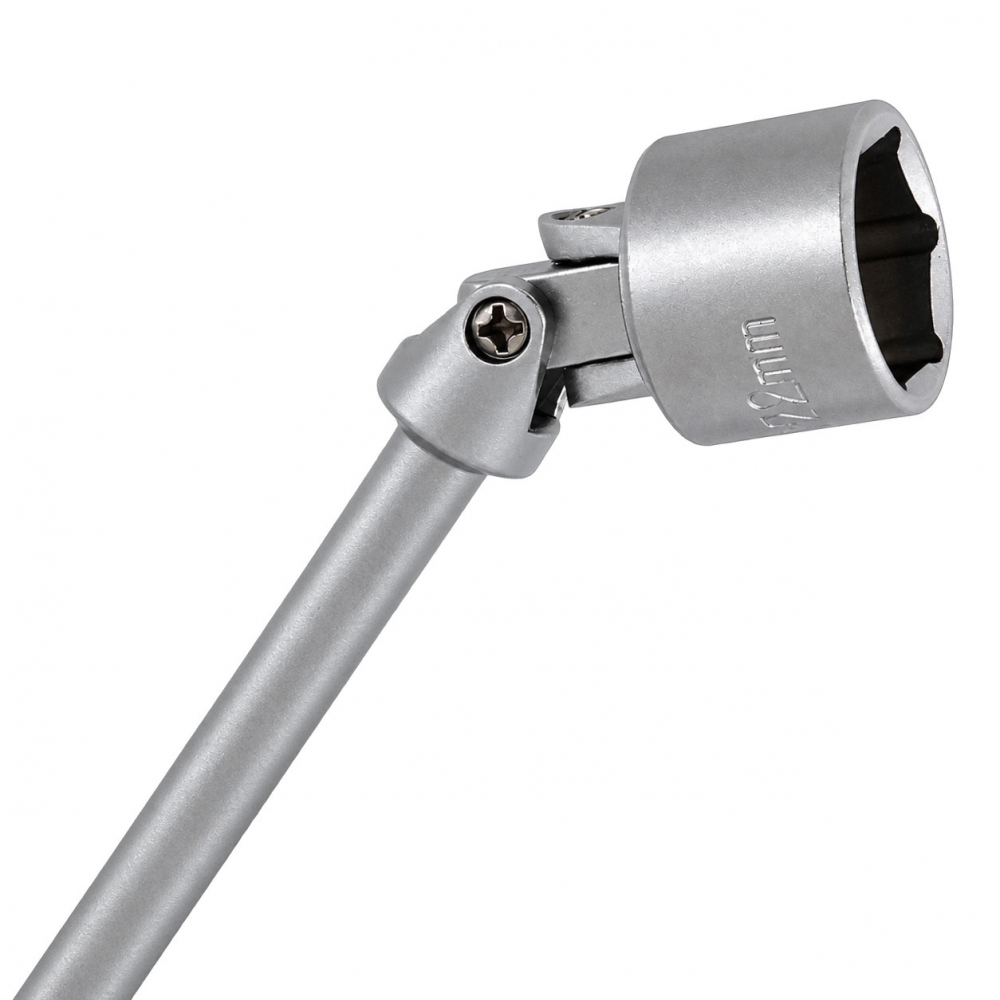 Detalle del vaso orientable de 22 mm con junta universal en llave en T articulada