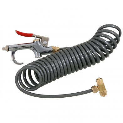 Pistola de soplado con manguera espiral de nylon 3,5 m y conector en T
