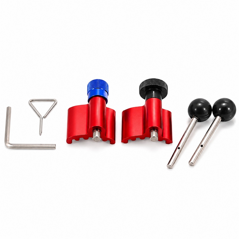 Herramientas de sincronización VAG T10100 y T10050 para motores Volkswagen Audi Seat y Skoda TDI.