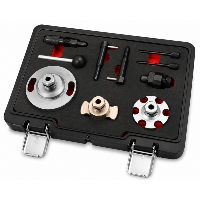 Kit de calado VAG V6 TDI 2.7 y 3.0 Common Rail con herramientas para cigüeñal y árboles de levas.