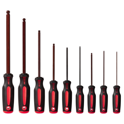 Destornilladores Allen con bola métricos 1,5 a 10 mm