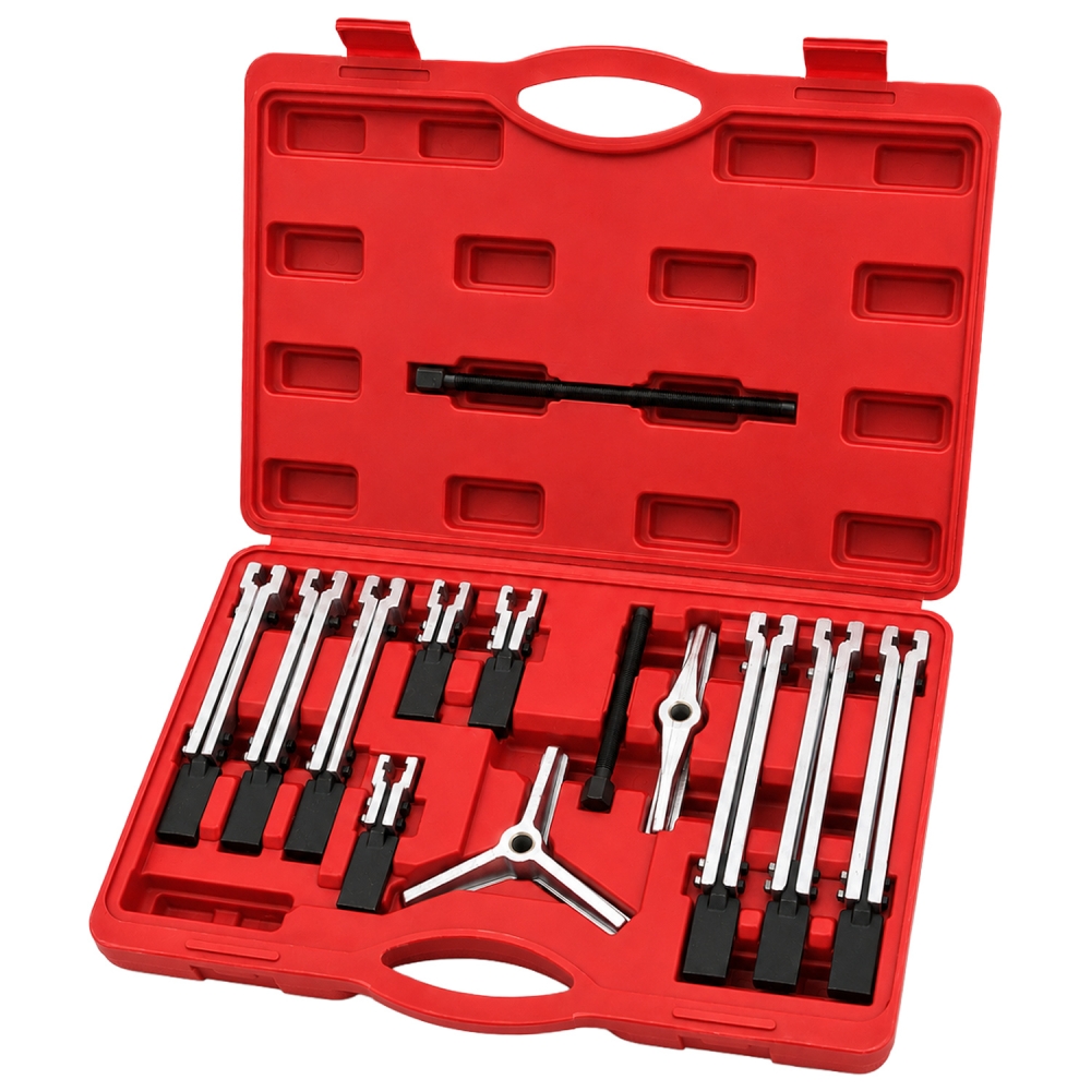 Juego extractor de 2 y 3 garras con brazos intercambiables y maletín