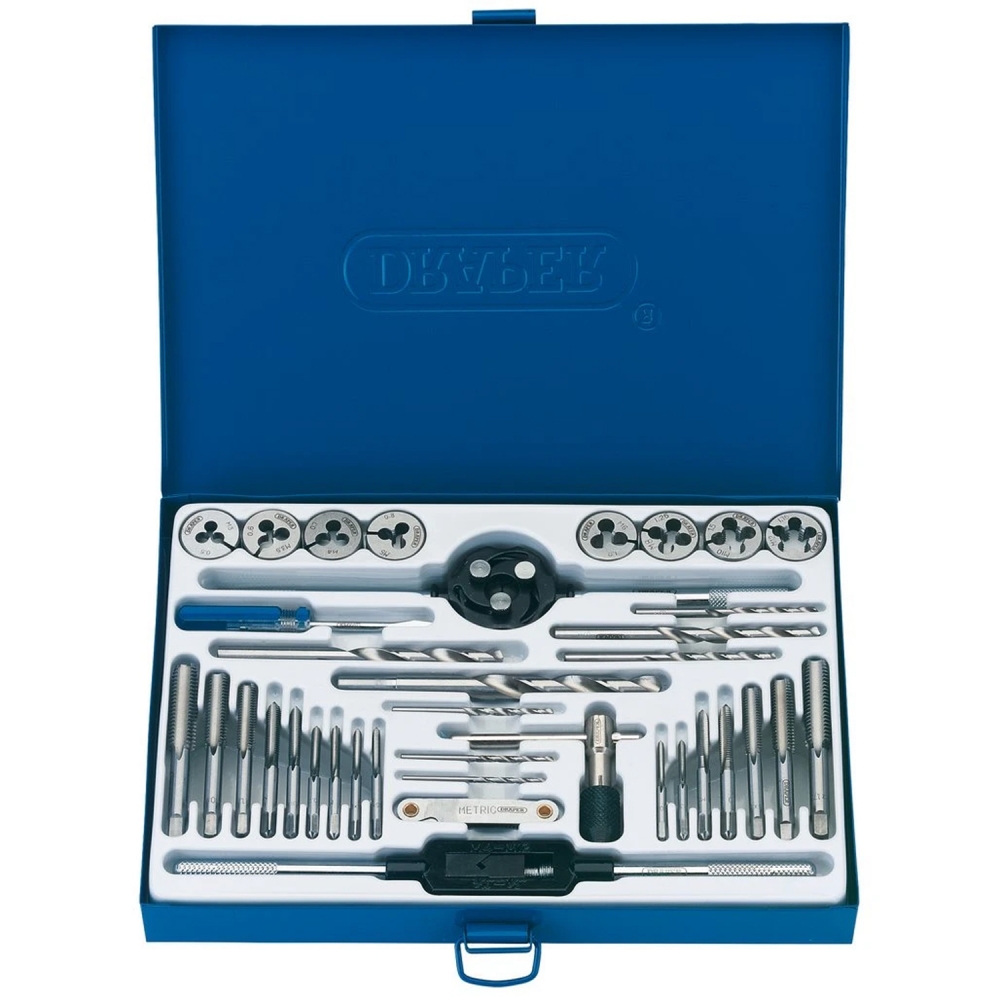 Juego de machos y terrajas métricos M3-M12 37 piezas