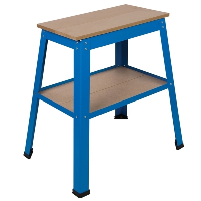 Soporte universal para herramientas con plataforma ajustable y balda