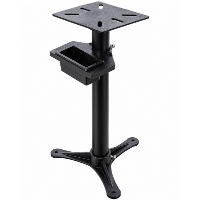 Soporte para esmeril de banco 76 cm con bandeja y base de tres apoyos