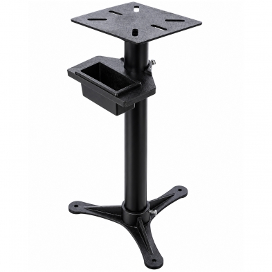 Soporte para esmeril de banco 76 cm con bandeja y base de tres apoyos