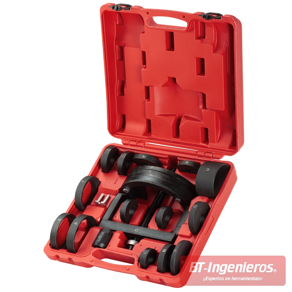 Kit extractor de rodamientos de rueda y cubos en maletín rígido
