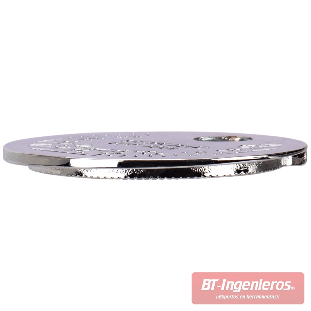 Galga circular de espesor progresivo para separación de bujías