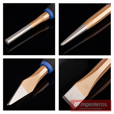 Botadores granete y cinceles para metal diferentes perfiles BT14020