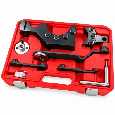Kit de calado distribución VAG 2.5 TDI y 5.0 V10 TDI en maletín rojo abierto