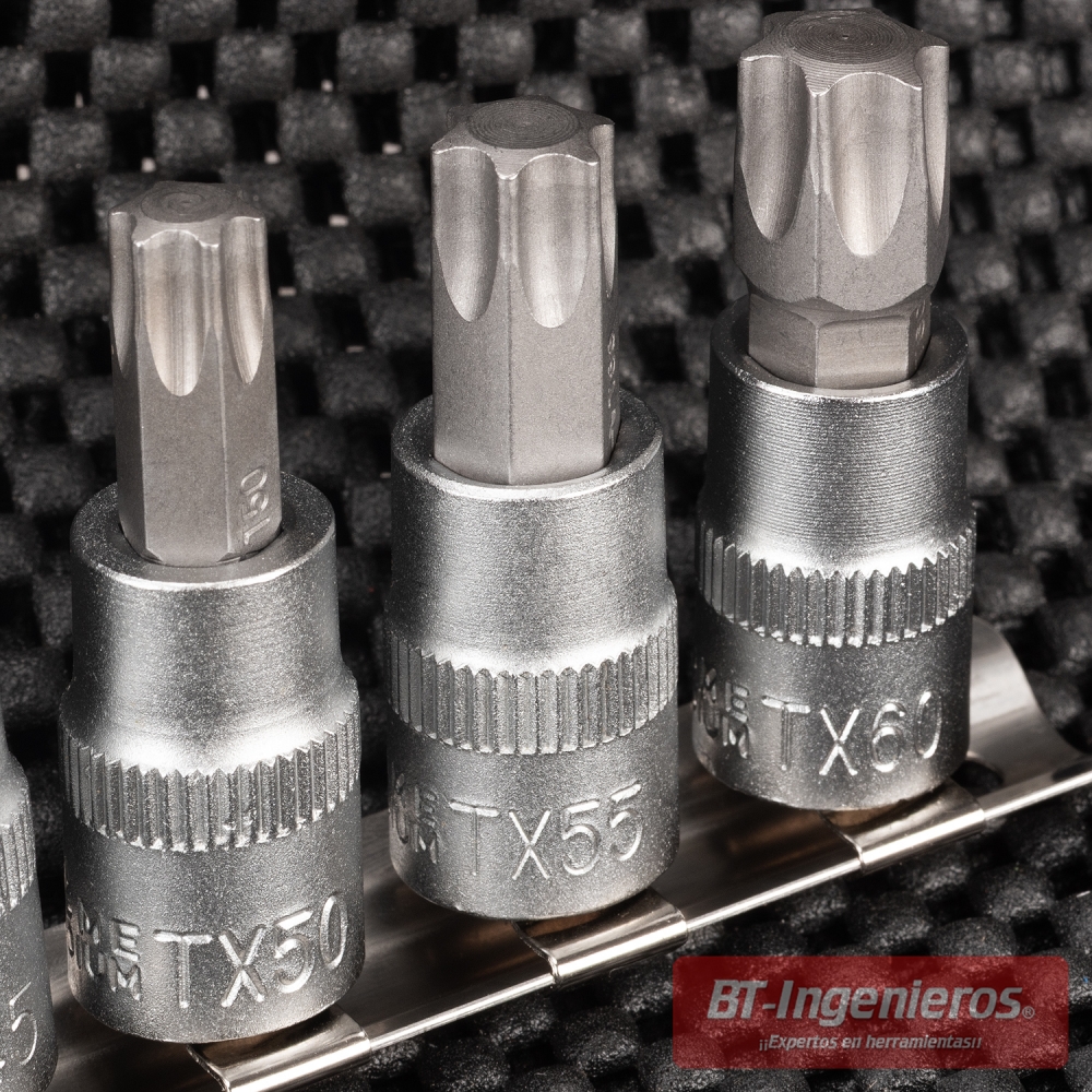 Vasos Torx T50 T55 T60 de 3/8 para carraca
