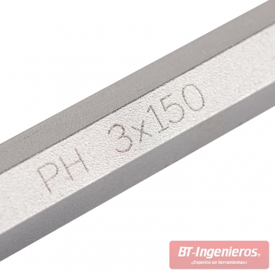 Destornillador Phillips PH3 x 15 cm pasante Cr-V