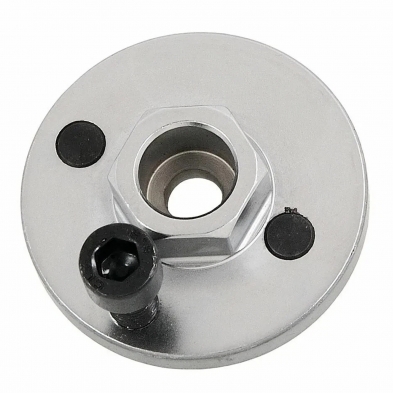 Útil de giro de cigüeñal VW T10225 con cuerpo circular, hexágono central y tornillo de fijación