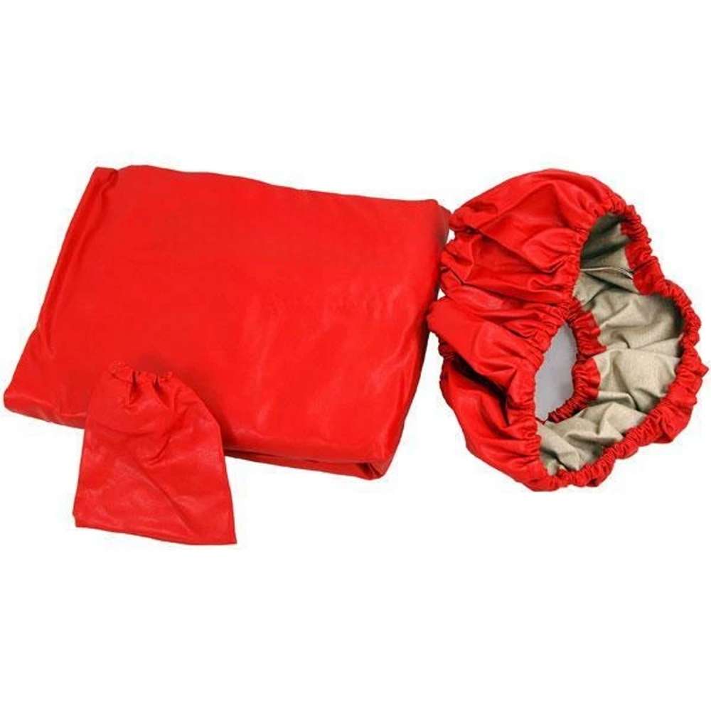 Set de 3 fundas protectoras reutilizables para asiento, volante y palanca de cambios en color rojo
