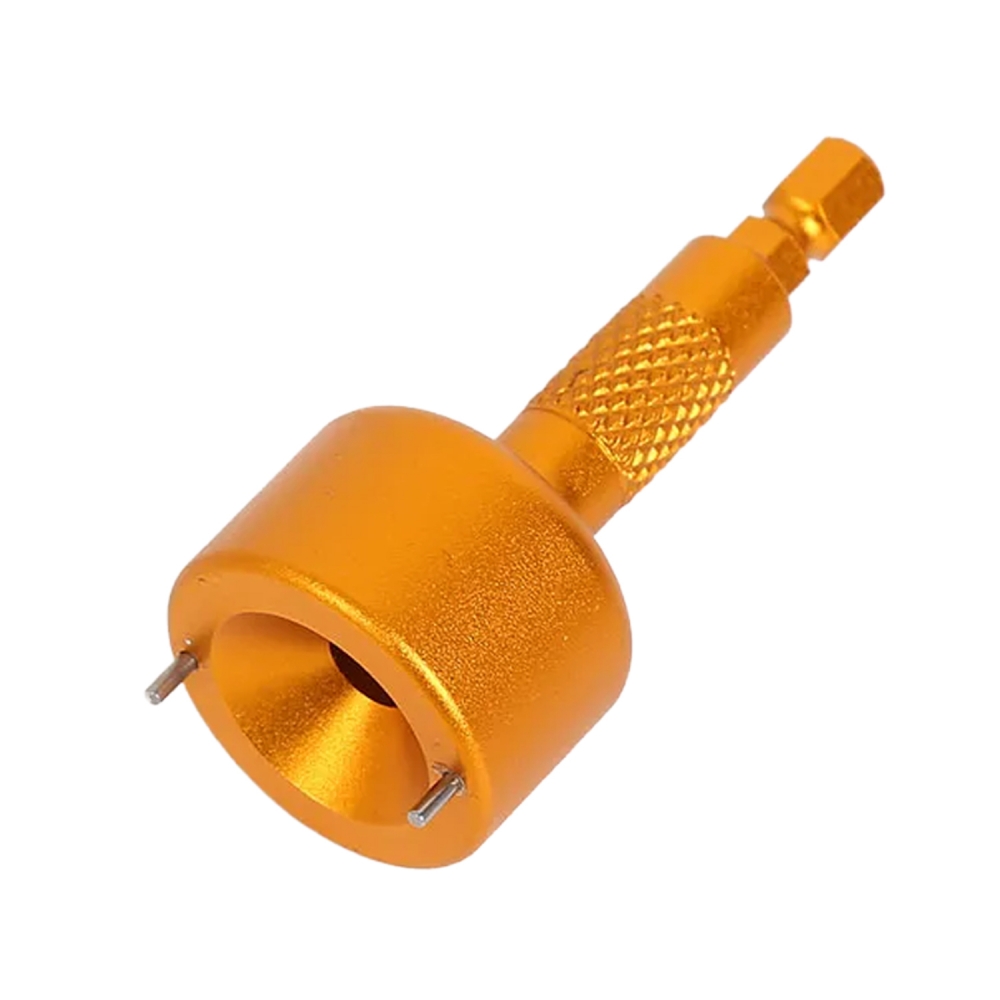 Útil para arandelas de escudo térmico con 2 pasadores y vástago hexagonal de 1/4"