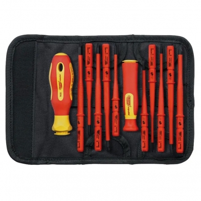 Juego Draper Expert XP1000 de destornilladores VDE intercambiables en bolsa enrollable