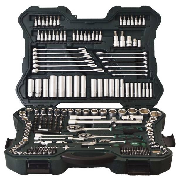 MANNESMANN M98430 - Maletín con llaves de vaso y otras herramientas, 215  piezas