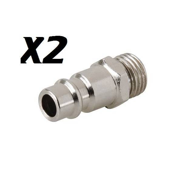 Conector neumatico de 1/4" con rosca macho.