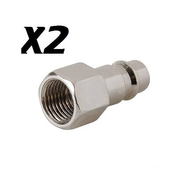 Conector neumatico de 1/4" con rosca hembra. 2 pz