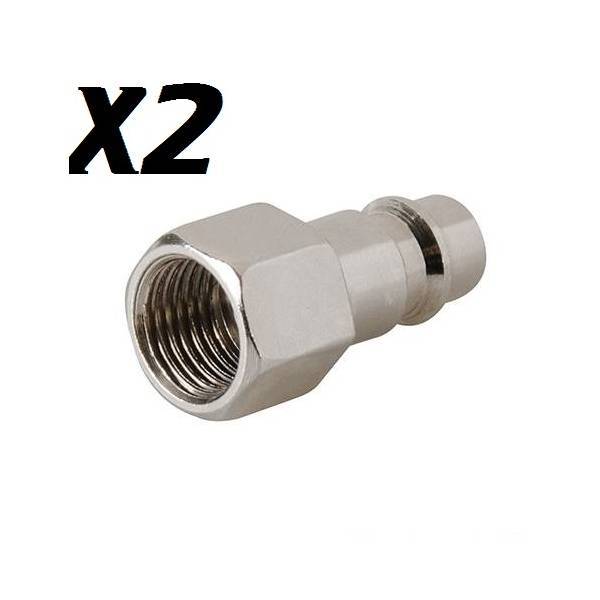 Conector neumatico de 1/4" con rosca hembra. 2 pz