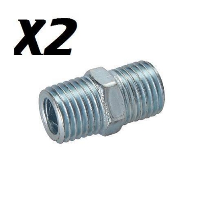 Conector con doble rosca neumático. 2 pz.