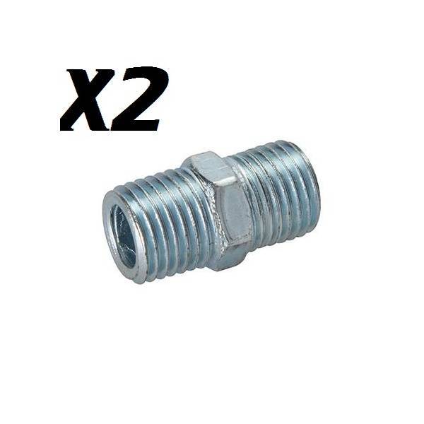 Conector con doble rosca neumático. 2 pz.