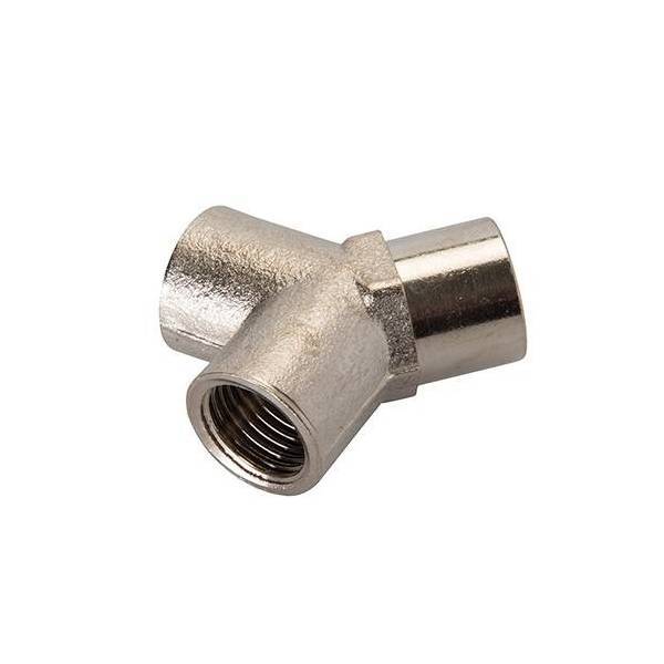 Conector neumático 1/4" en T, rosca hembra