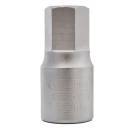 Llave vaso para carter 3/8" hexagonal 14 mm.