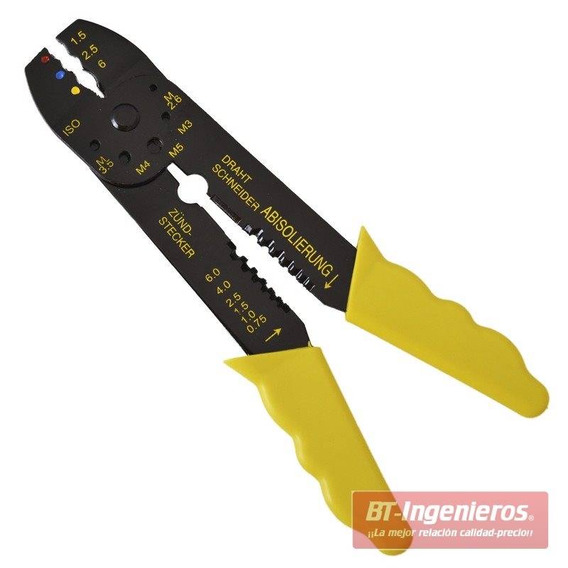 Alicate prensaterminales, pelacables y cortacables - BT-Ingenieros