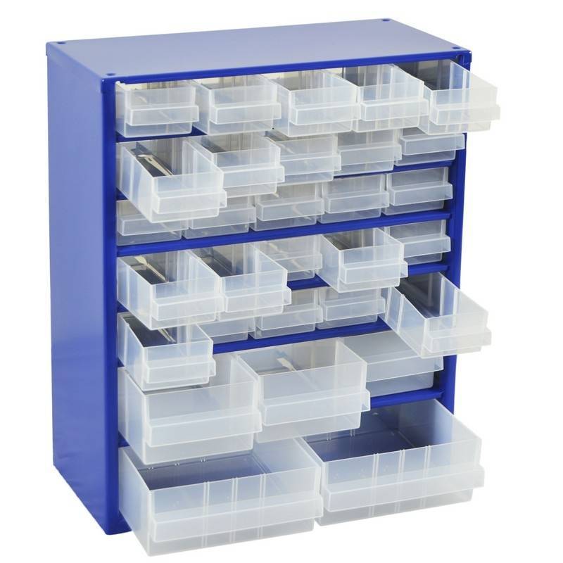 CAJA ORGANIZADOR DE TORNILLOS PARED 16 CAJONES HERRAMIENTAS