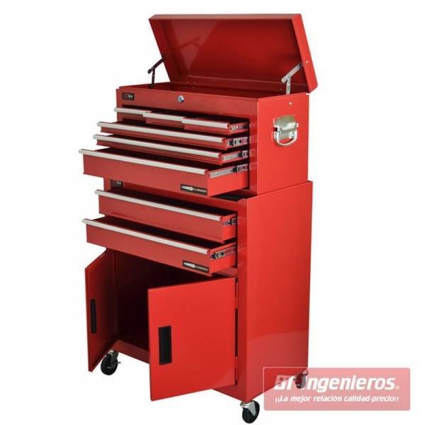 Carro de herramientas para taller con 8 cajones.