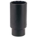 Llave de vaso de impacto de 30 mm. 1/2" 12 caras