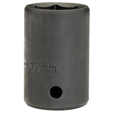 Llave de vaso de impacto de 17 mm. 1/2". Hexagonal